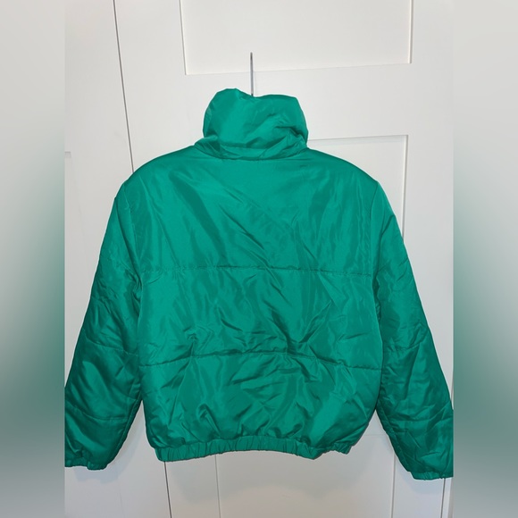 Wild Fable Bright Green Cropped Coat, Size XS - Picture 2 of 2